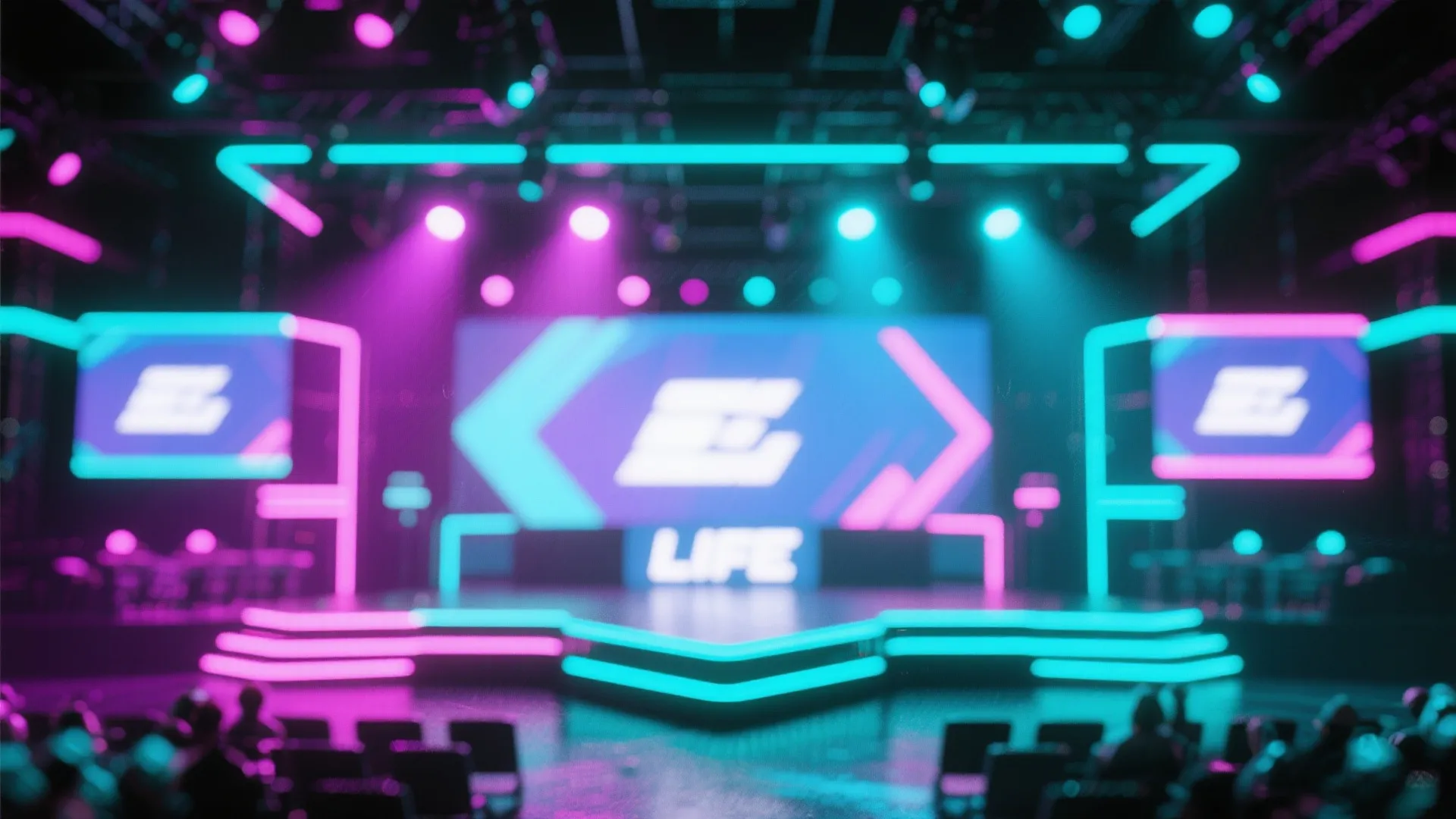 LPL 电子竞技舞台氛围图