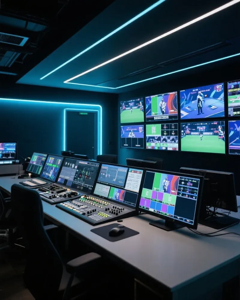 电竞赛事转播控制室